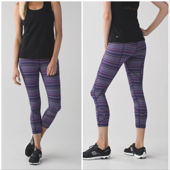 Lululemon Pace Rival Crop Space Dye Twist Ultra Violet Multi / Naval Blue - Picture 1 of 8
